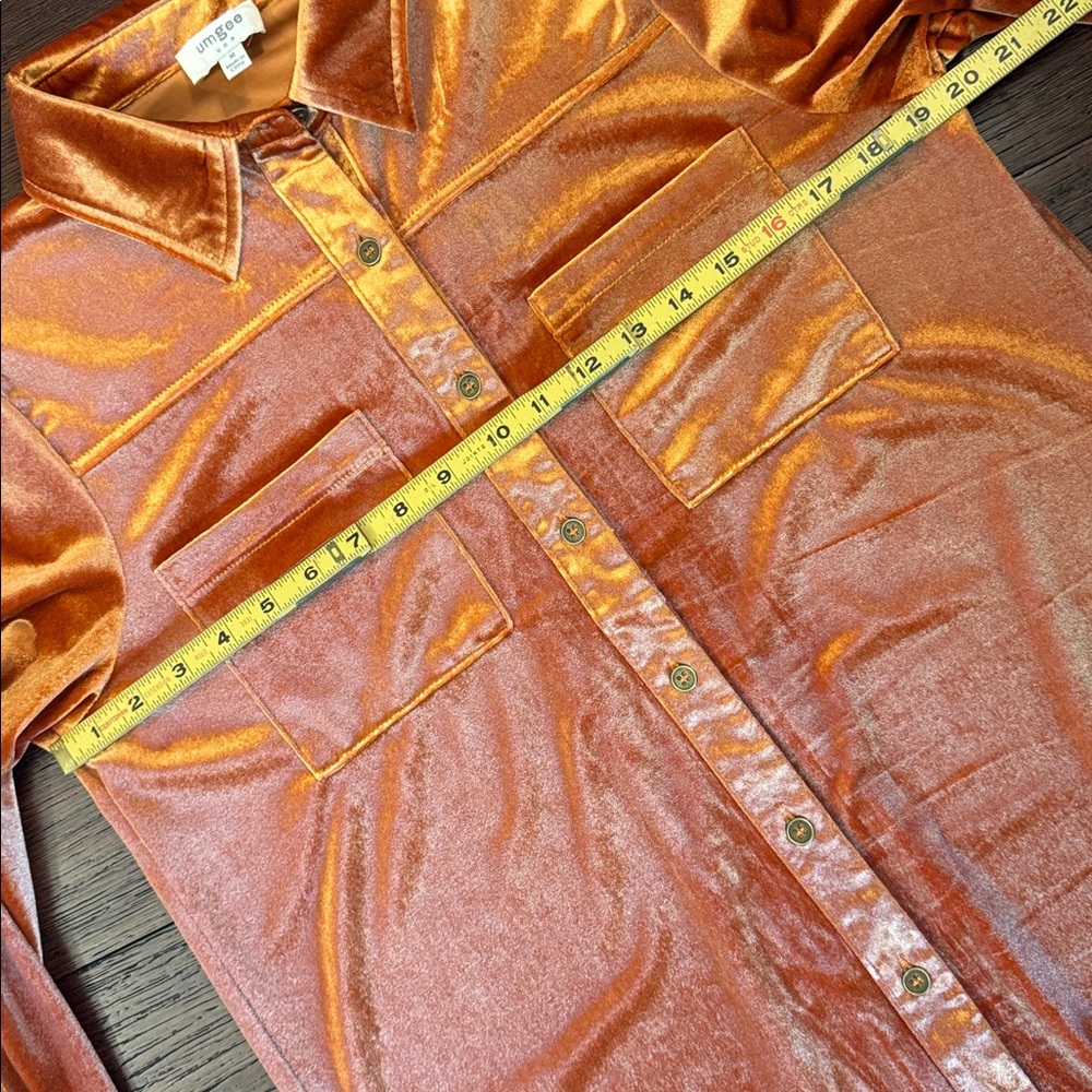 Umgee Velvet Shirt Dress - Picture 9 of 10